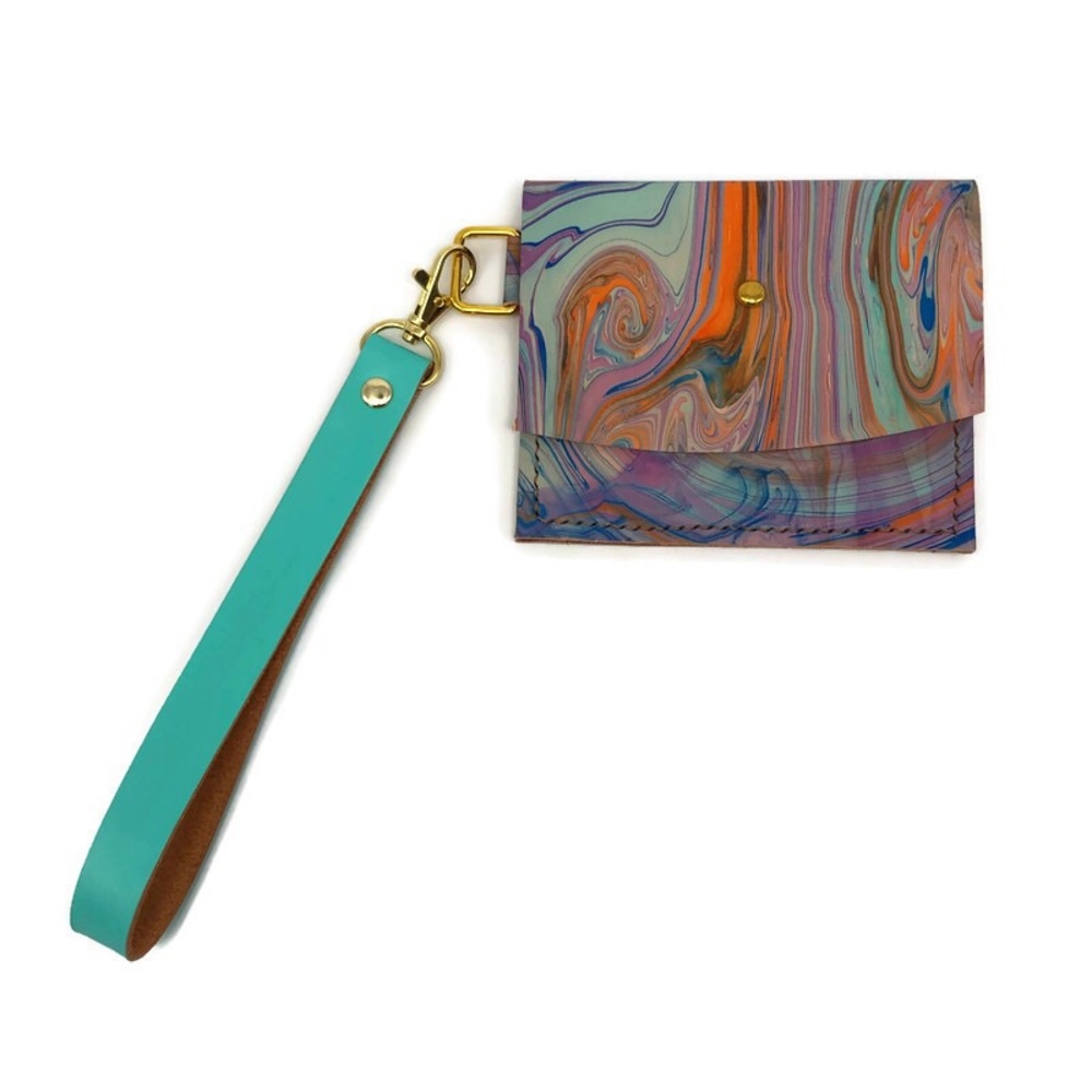 Leather card case wristlet. Sophi Sanz original.